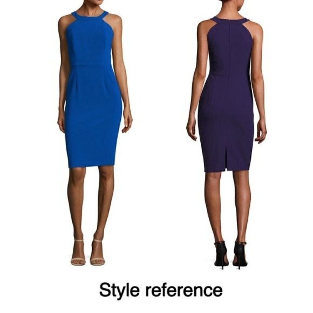NWT Black Halo‎ Dress Marcelle Sleeveless Stretch Crepe Sheath Dress, Size 10 - Picture 2 of 14